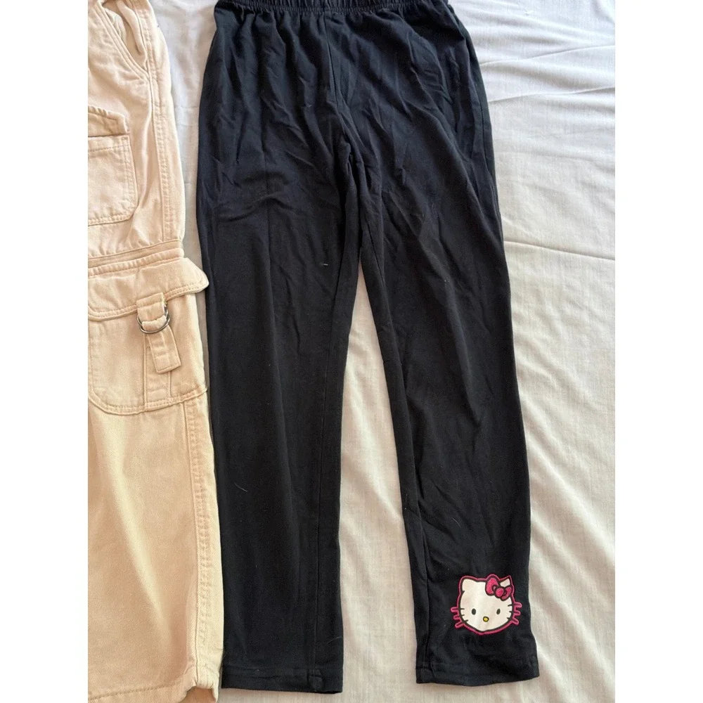 Girls Clothing Lot Levi's 550 Jeans  Wide Leg Cargo Hello Kitty Leggings CK‎ Top